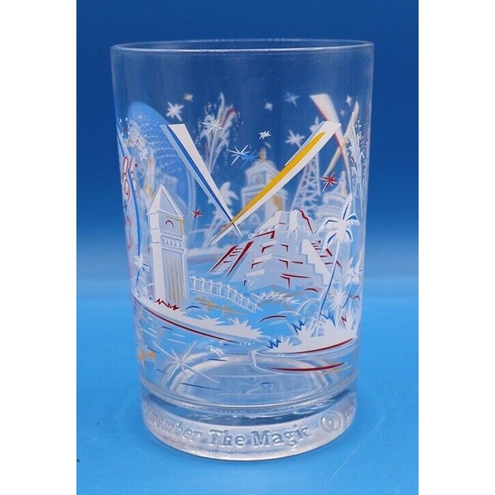 WALT DISNEY WORLD Glass Cup Remember the Magic‎ 25th Anniversary MICKEY MOUSE 5" - Picture 2 of 8